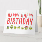 Carte d'anniversaire de Veggie amusante - Cute Spr (Devant)