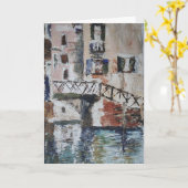 Carte d'anniversaire de Venise (Fleur jaune)