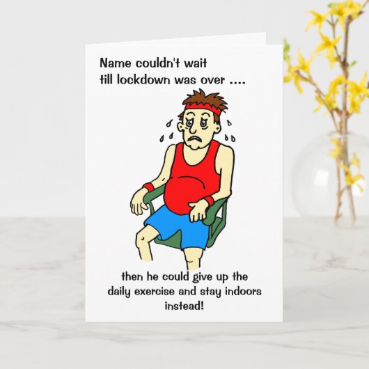 Carte d'anniversaire de verrouillage d'exercice ma (Fleur jaune)