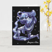 Carte d'anniversaire de Verseau (Fleur jaune)