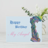 Carte d'anniversaire de victoire ailée (Debout devant)