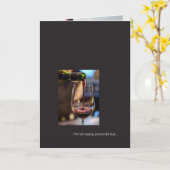 Carte d'anniversaire de vin drôle (Fleur jaune)