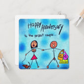 Carte d'anniversaire de vœux (Devant/Arrière en situation)