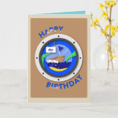 Carte d'anniversaire de voile personnalisée (Fleur jaune)