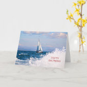 Carte d'anniversaire de voilier (Fleur jaune)