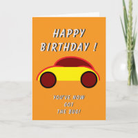 Carte d'anniversaire de voiture classique