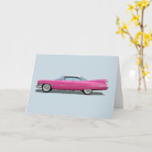 CARTE D'ANNIVERSAIRE DE VOITURE CLASSIQUE DE CADY (Fleur jaune)