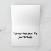 Carte d'anniversaire de voiture de course (Intérieur)