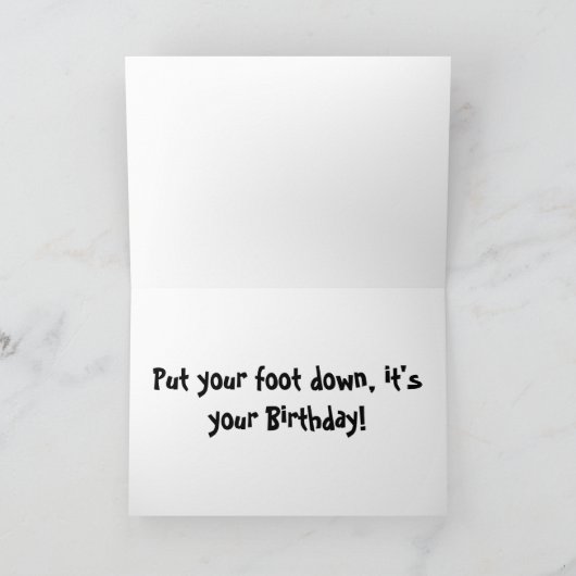 Carte d'anniversaire de voiture de course (Intérieur)