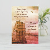 Carte d'anniversaire de voyage de la vie (Debout devant)