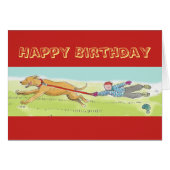 Carte d'anniversaire de walkies de great dane (Devant horizontal)