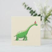 Carte d'anniversaire de Walter le dinosaure (Debout devant)