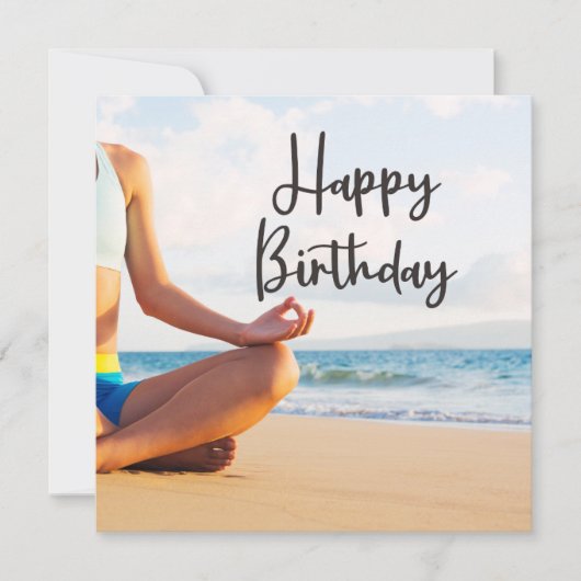 Carte d'anniversaire de yoga pour les amateurs de  (Devant)
