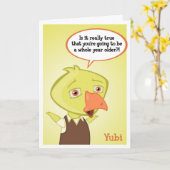 Carte d'anniversaire de Yubi (Fleur jaune)