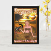 Carte d'anniversaire de zodiaque de Sagittaire (Fleur jaune)