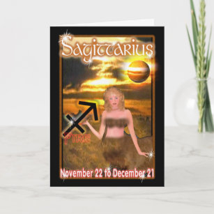 Carte d'anniversaire de zodiaque de Sagittaire