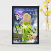 Carte d'anniversaire de zodiaque de Vierge (Fleur jaune)