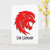 Carte d'anniversaire de zodiaque pour Lion (23 (Fleur jaune)
