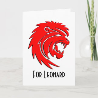 Carte d'anniversaire de zodiaque pour Lion (23