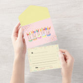 Carte d'anniversaire déchirante pastel mignonne av (Déchirure)