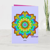 Carte d'anniversaire décorative avec fleurs d'Imag (Dos)