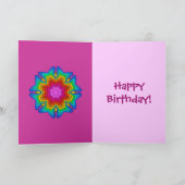 Carte d'anniversaire décorative avec fleurs d'Imag (Intérieur)