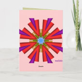 Carte d'anniversaire décorative avec la fleur (Dos)