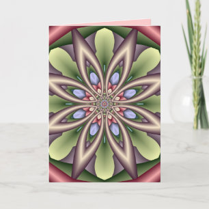 Carte d'anniversaire décorative avec la fleur
