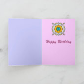Carte d'anniversaire décorative de kaléidoscope (Intérieur)