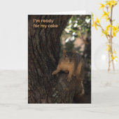 carte d'anniversaire d'écureuil (Fleur jaune)