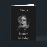 Carte d'anniversaire d'Edgar Allan Poe (couverture<br><div class="desc">poe dans la fumée avec le corbeau</div>