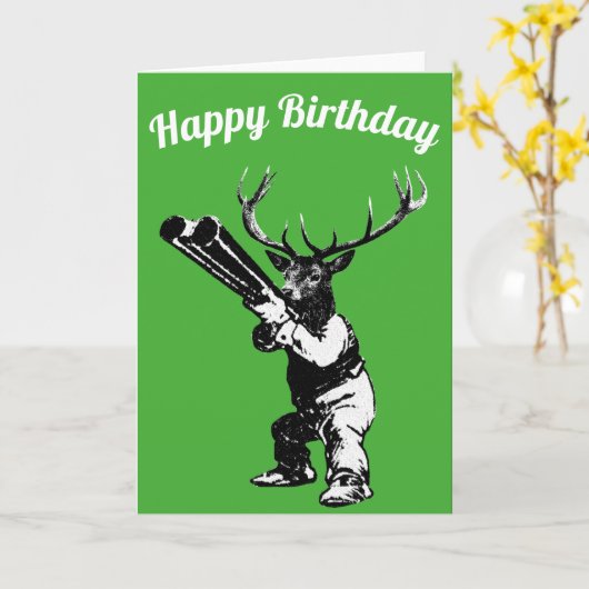Carte d'anniversaire Deer Hunter (Fleur jaune)