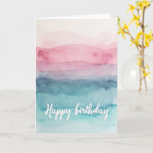 Carte d'anniversaire dégradée (Fleur jaune)