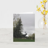 Carte d'anniversaire d'élans (Fleur jaune)