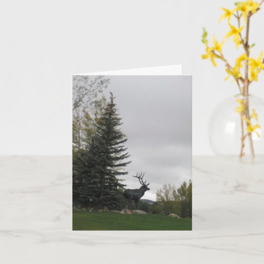 Carte d'anniversaire d'élans (Fleur jaune)