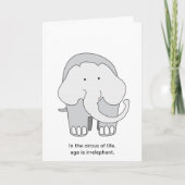 Carte d'anniversaire d'éléphant sans objet (Devant)