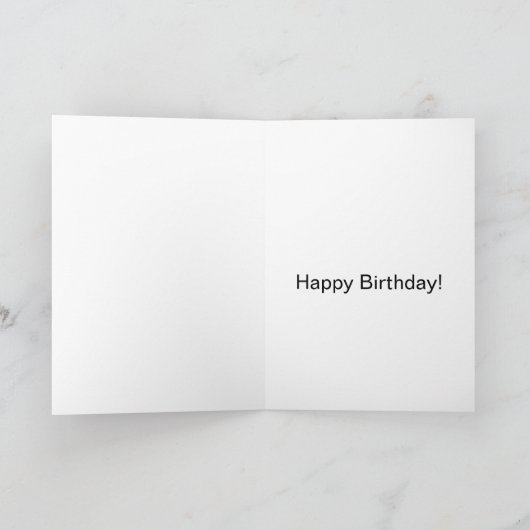 Carte d'anniversaire d'éléphant sans objet (Intérieur)