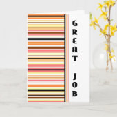 Carte d'anniversaire d'employé Orange Stripes (Fleur jaune)