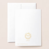 Carte d'anniversaire d'enfant doré personnalisée a (Derrière avec enveloppe)