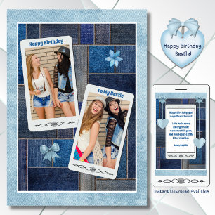 Carte d'anniversaire Denim Days avec mon meilleur