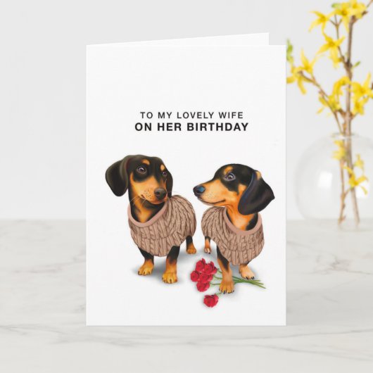 Carte d'anniversaire d'épouse (Fleur jaune)