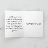 CARTE D'ANNIVERSAIRE D'ÉPOUSE (Intérieur)