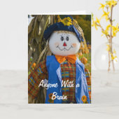 Carte d'anniversaire d'épouvantail (Fleur jaune)