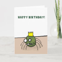 Carte d'anniversaire déprimée d'araignée