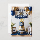 carte d'anniversaire des 30 ans de mon fils (Devant / Derrière)