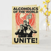 Carte d'anniversaire des alcooliques du monde (Fleur jaune)