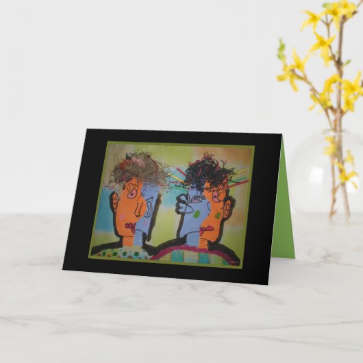 Carte d'anniversaire des amis (Fleur jaune)