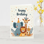 Carte d'anniversaire des amis sauvages (Fleur jaune)