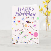 Carte d'anniversaire des artistes (Fleur jaune)