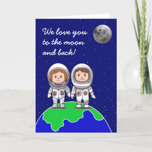 Carte d'anniversaire des astronautes pour enfants 